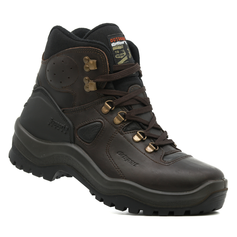 szczegóły GRISPORT Sherpa brązowe męskie skórzane obuwie outdoorowe z membraną Gritex®