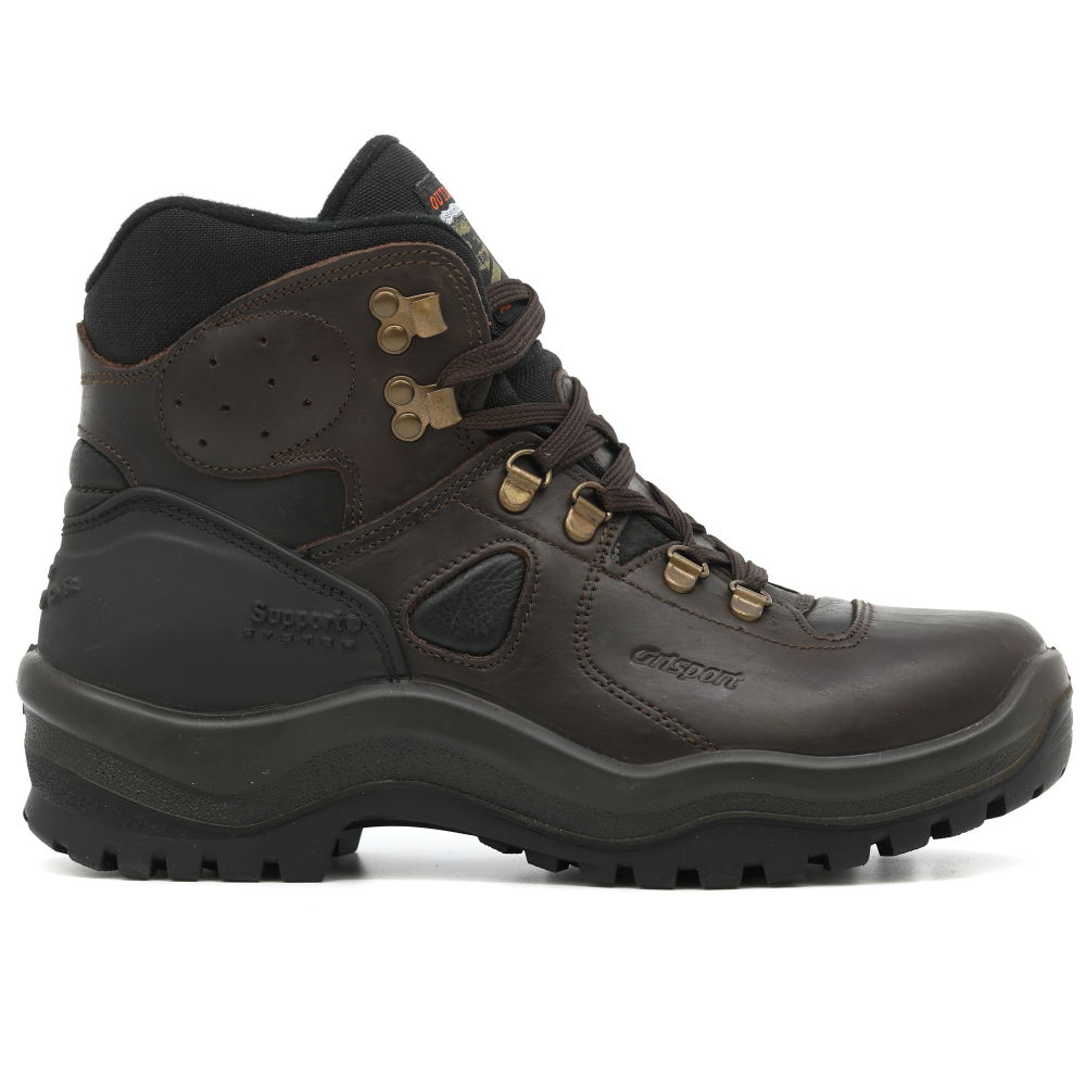 szczegóły GRISPORT Sherpa brązowe męskie skórzane obuwie outdoorowe z membraną Gritex®