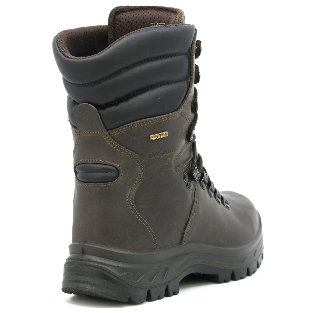 szczegóły GRISPORT Dobermann brązowe męskie wysokie buty outdoorowe, membrana Spo-Tex
