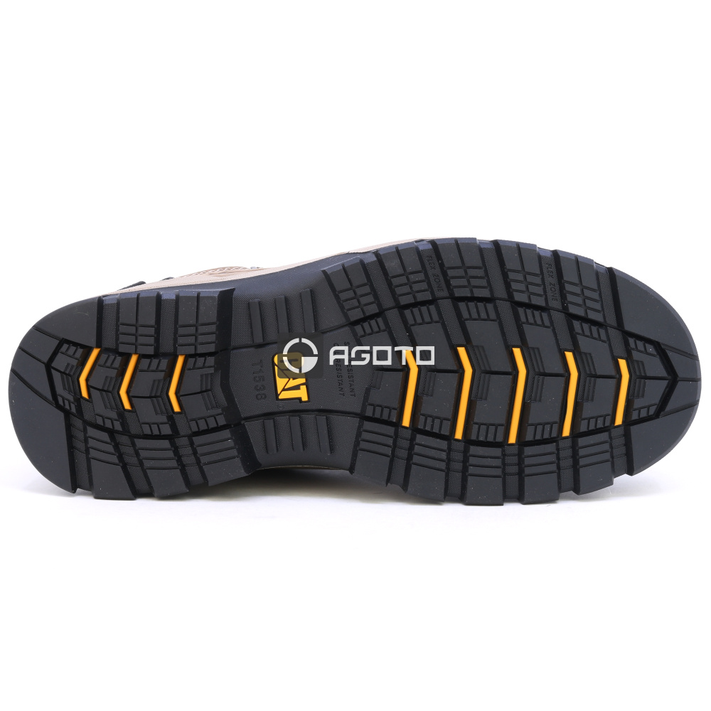 szczegóły Caterpillar męskie skórzane buty robocze Striver XL Low S3 FO HRO beżowe