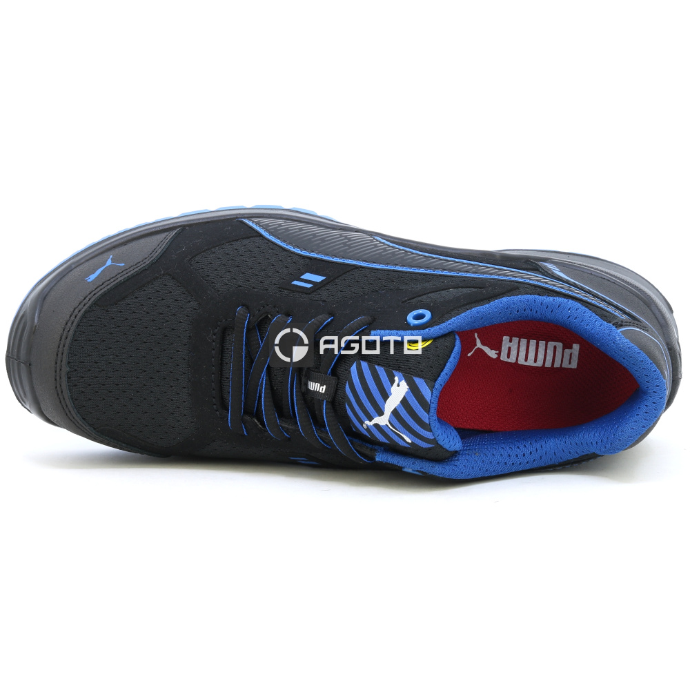 szczegóły PUMA Safety Fuse TC S1P ESD męskie obuwie robocze półbut czarny lekki wygodny