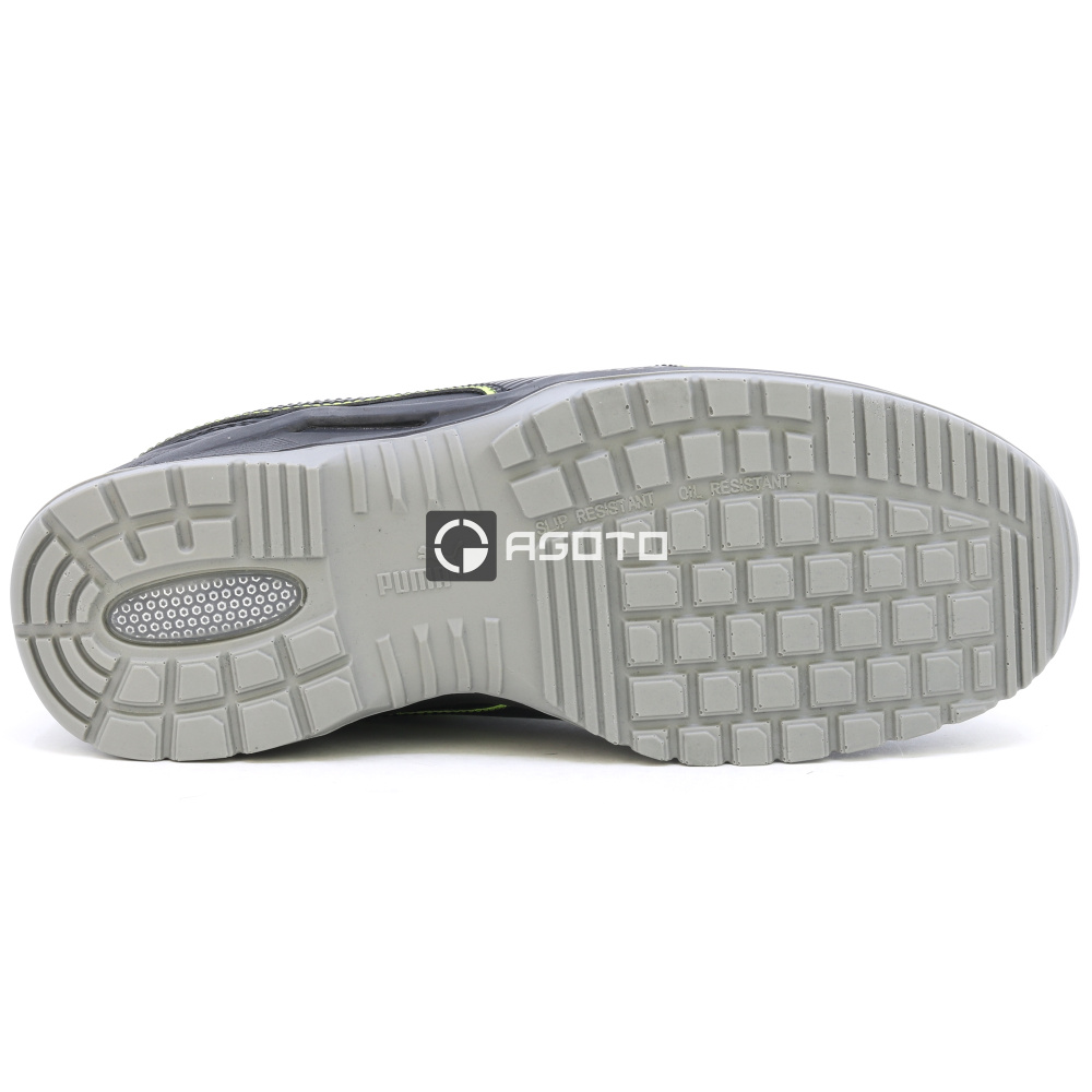 szczegóły PUMA Krypton Disc S3 ESD męskie półbuty robocze czarne z szybkim systemem sznuro