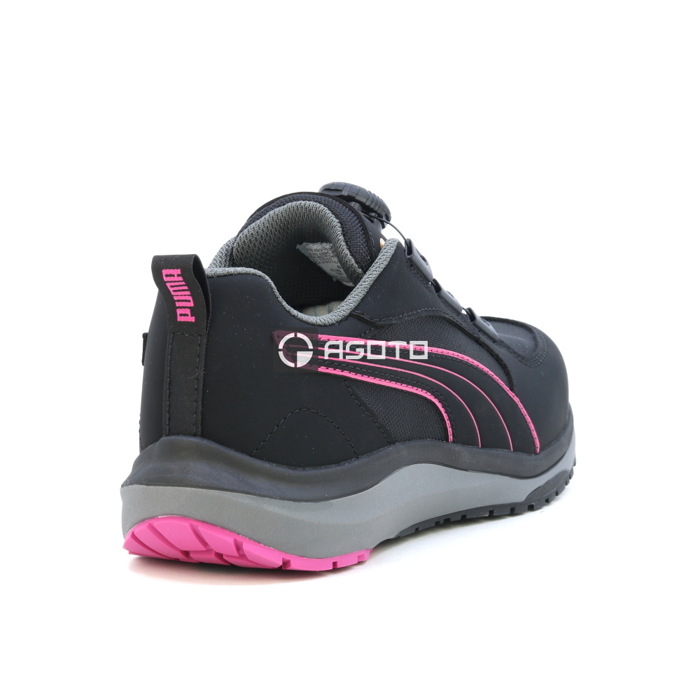 szczegóły PUMA Aspire Disc Low S3 ESD damskie półbuty robocze czarne z szybkim systemem sz