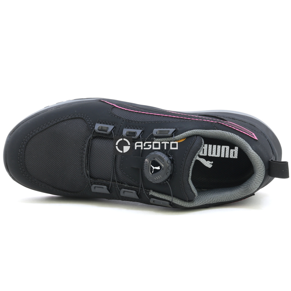 szczegóły PUMA Aspire Disc Low S3 ESD damskie półbuty robocze czarne z szybkim systemem sz