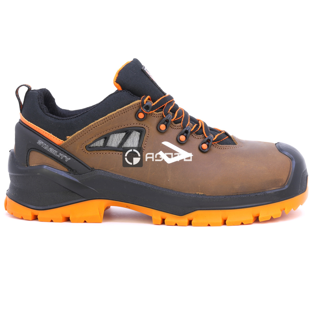 szczegóły BICAP Seal Low S3 brązowe męskie buty robocze + system wentylacji Pro Air