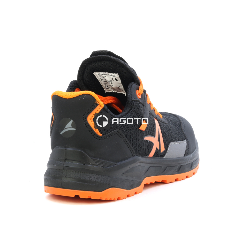 szczegóły ALBATROS Axis Low S1P czarne męskie wygodne buty robocze, które oddychają