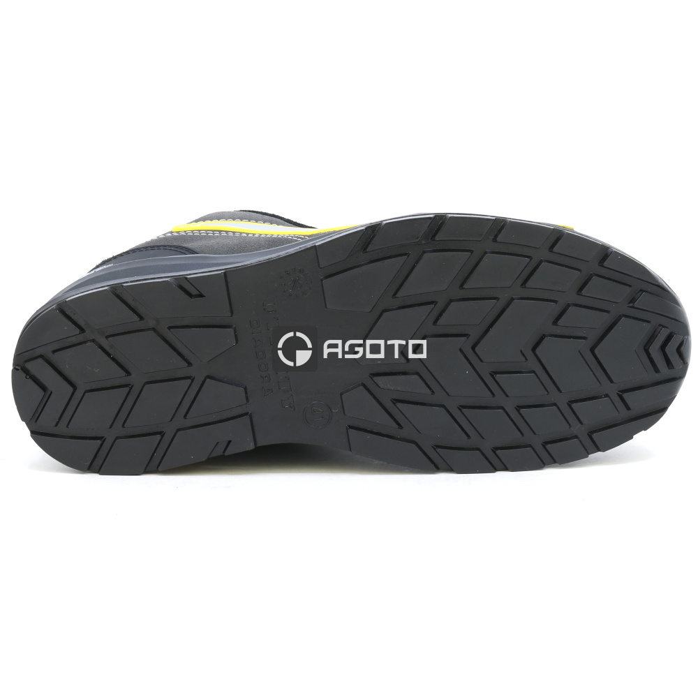 szczegóły DIADORA Run S3S czarne męskie skórzane buty robocze z systemem szybkiego sznurow