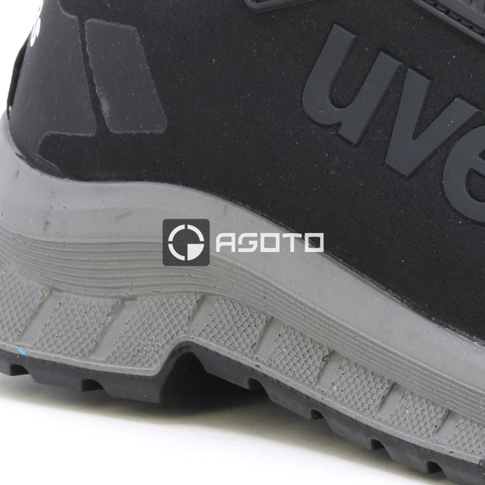 szczegóły UVEX Trend 2 low S3S czarne męskie skórzane lekkie i wygodne buty robocze, szero