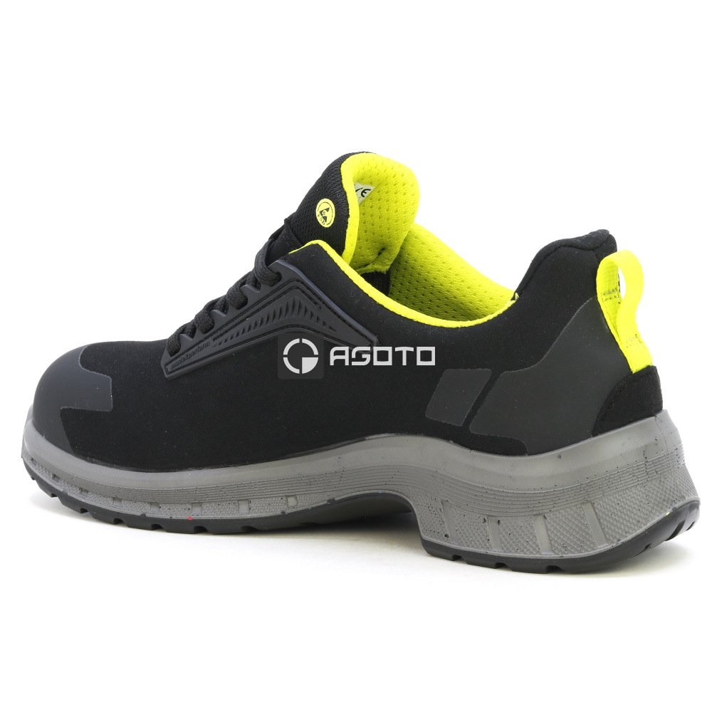 szczegóły UVEX Trend 2 low S3S czarne męskie skórzane lekkie i wygodne buty robocze, szero