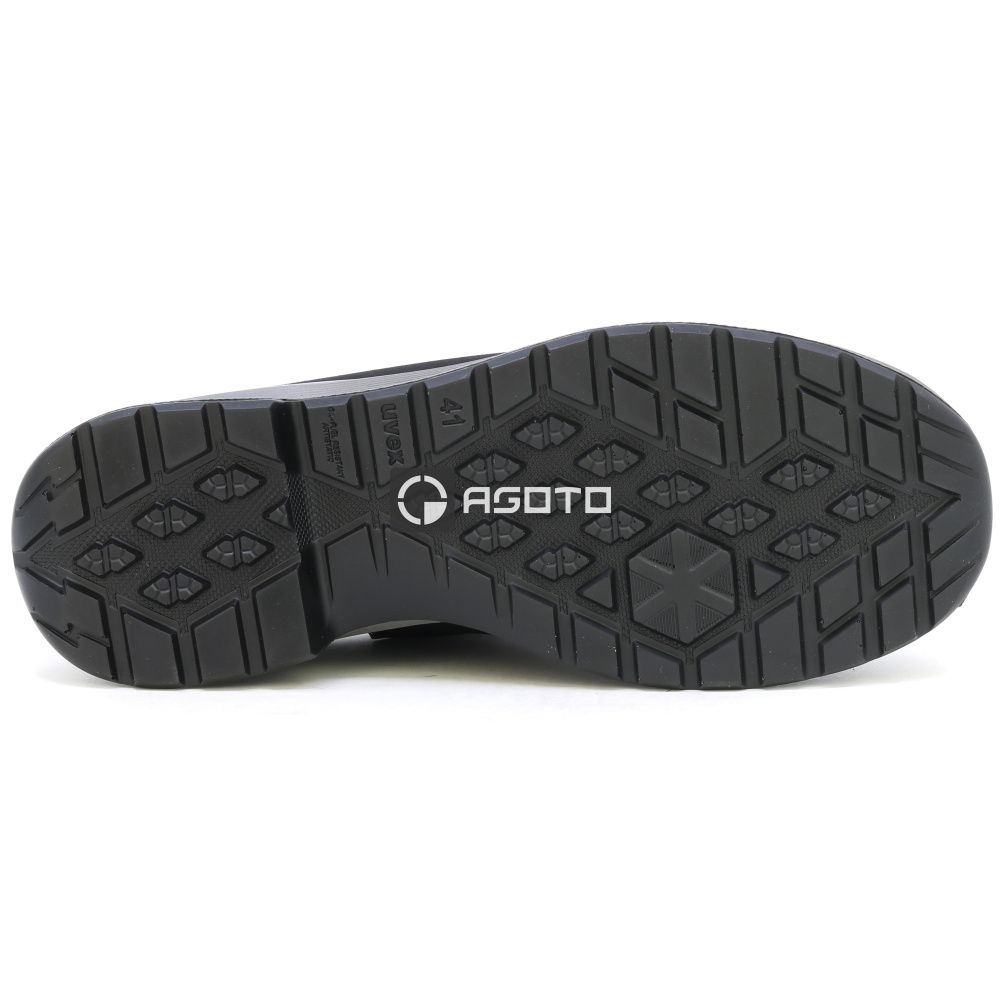 szczegóły UVEX Trend 2 low S3S czarne męskie skórzane lekkie i wygodne buty robocze, szero