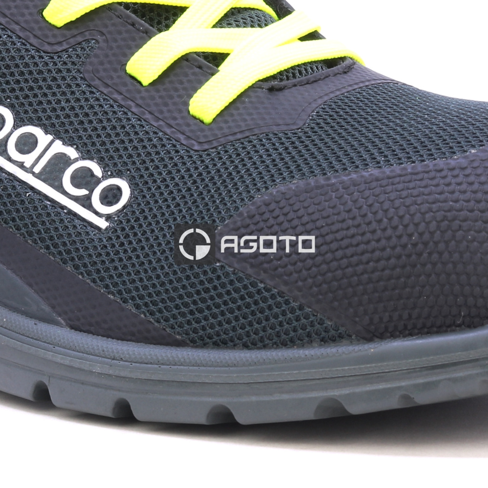 szczegóły SPARCO Josef S1P czarne męskie buty robocze, lekkie i przewiewne, nowoczesny wyg