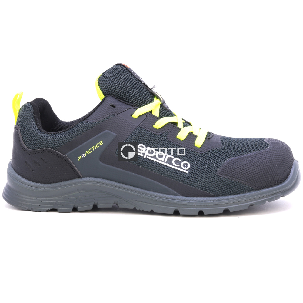 szczegóły SPARCO Josef S1P czarne męskie buty robocze, lekkie i przewiewne, nowoczesny wyg