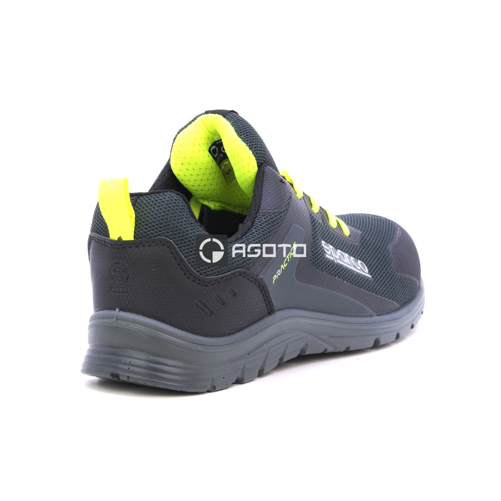 szczegóły SPARCO Josef S1P czarne męskie buty robocze, lekkie i przewiewne, nowoczesny wyg