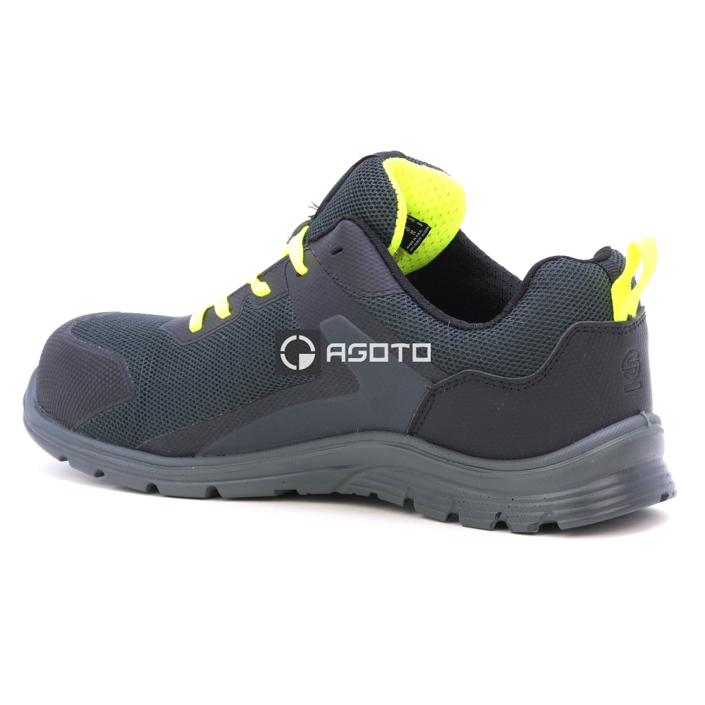 szczegóły SPARCO Josef S1P czarne męskie buty robocze, lekkie i przewiewne, nowoczesny wyg