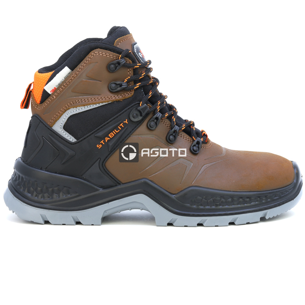 szczegóły Męskie zimowe buty robocze EXENA Everest Brown S3 3M Thinsulate