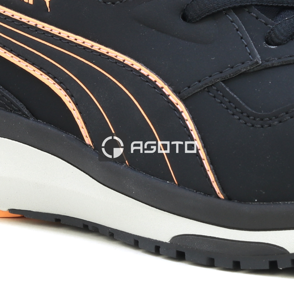 szczegóły Puma Safety Stepper Mid S3 ESD damskie obuwie robocze czarne lekkie wygodne