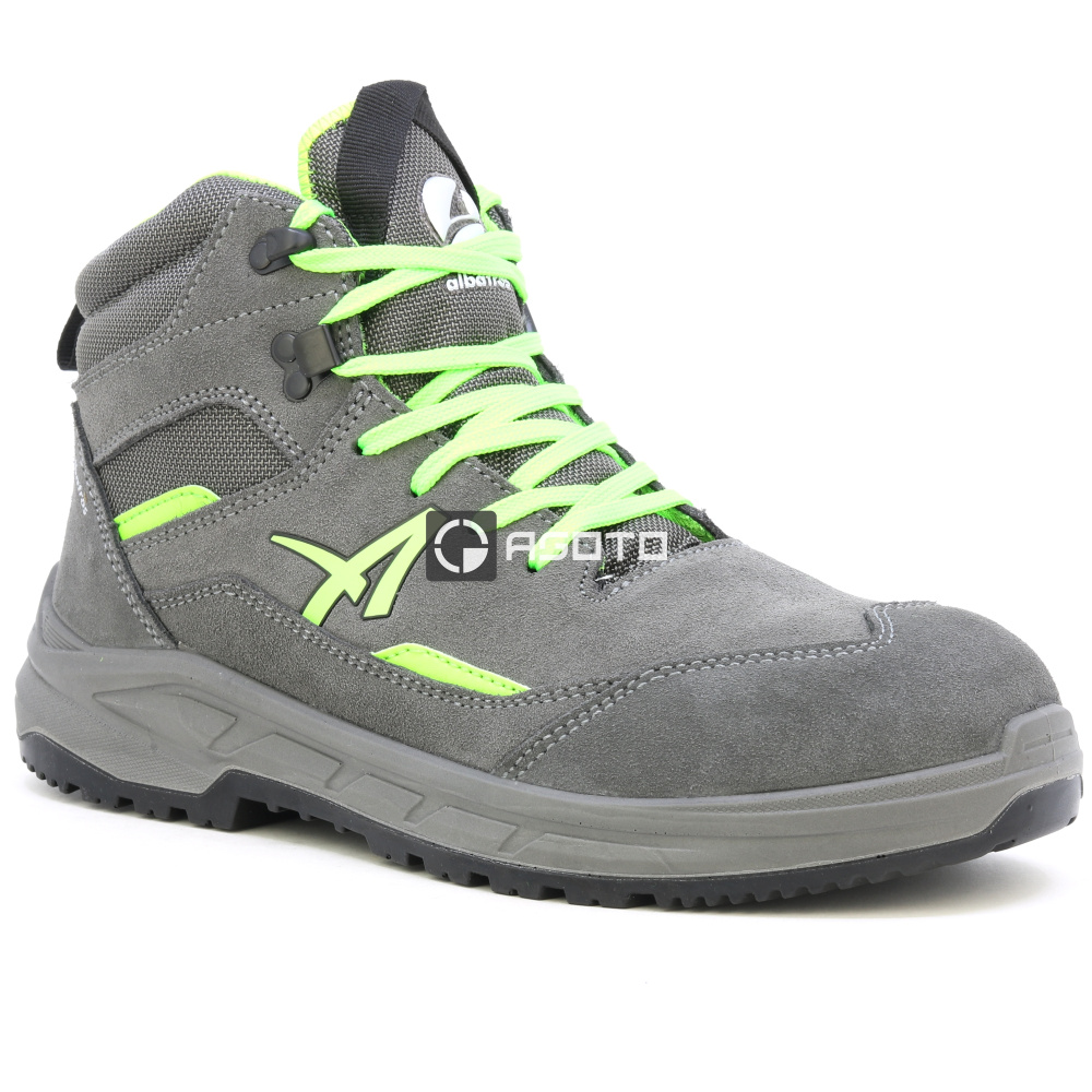 szczegóły ALBATROS Vector MID S3 szare męskie skórzane obuwie robocze, wygodne i nowoczesn