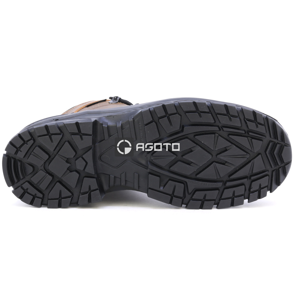 szczegóły BICAP Argine Mid S7S brązowe męskie skórzane buty robocze z membraną Respitex®