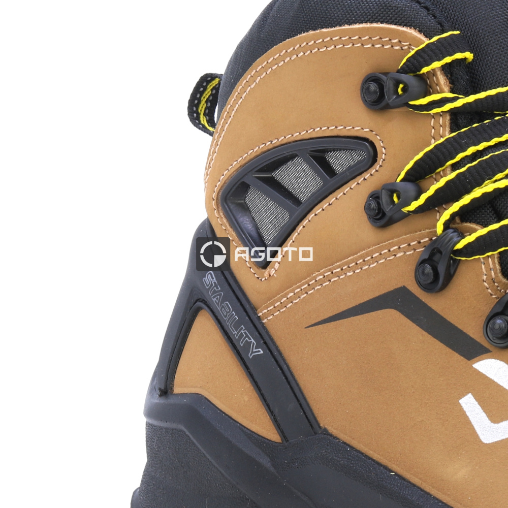 szczegóły BICAP Leopard Mid S3 beżowe męskie buty robocze z systemem wentylacji Pro Air