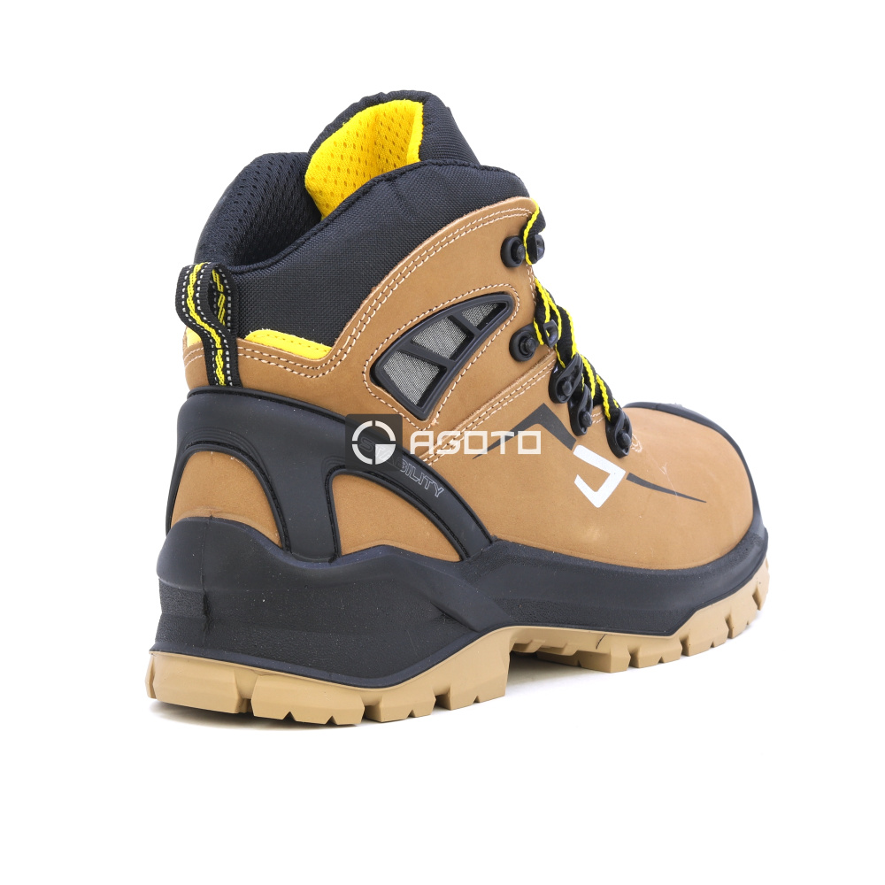 szczegóły BICAP Leopard Mid S3 beżowe męskie buty robocze z systemem wentylacji Pro Air