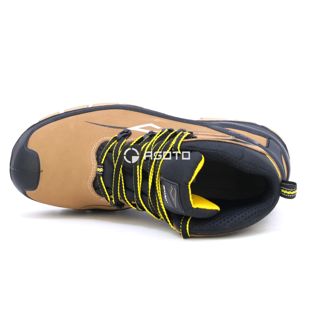 szczegóły BICAP Leopard Mid S3 beżowe męskie buty robocze z systemem wentylacji Pro Air