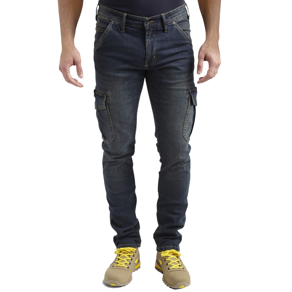 szczegóły Spodnie DIADORA Stone Cargo Jeans Stretch