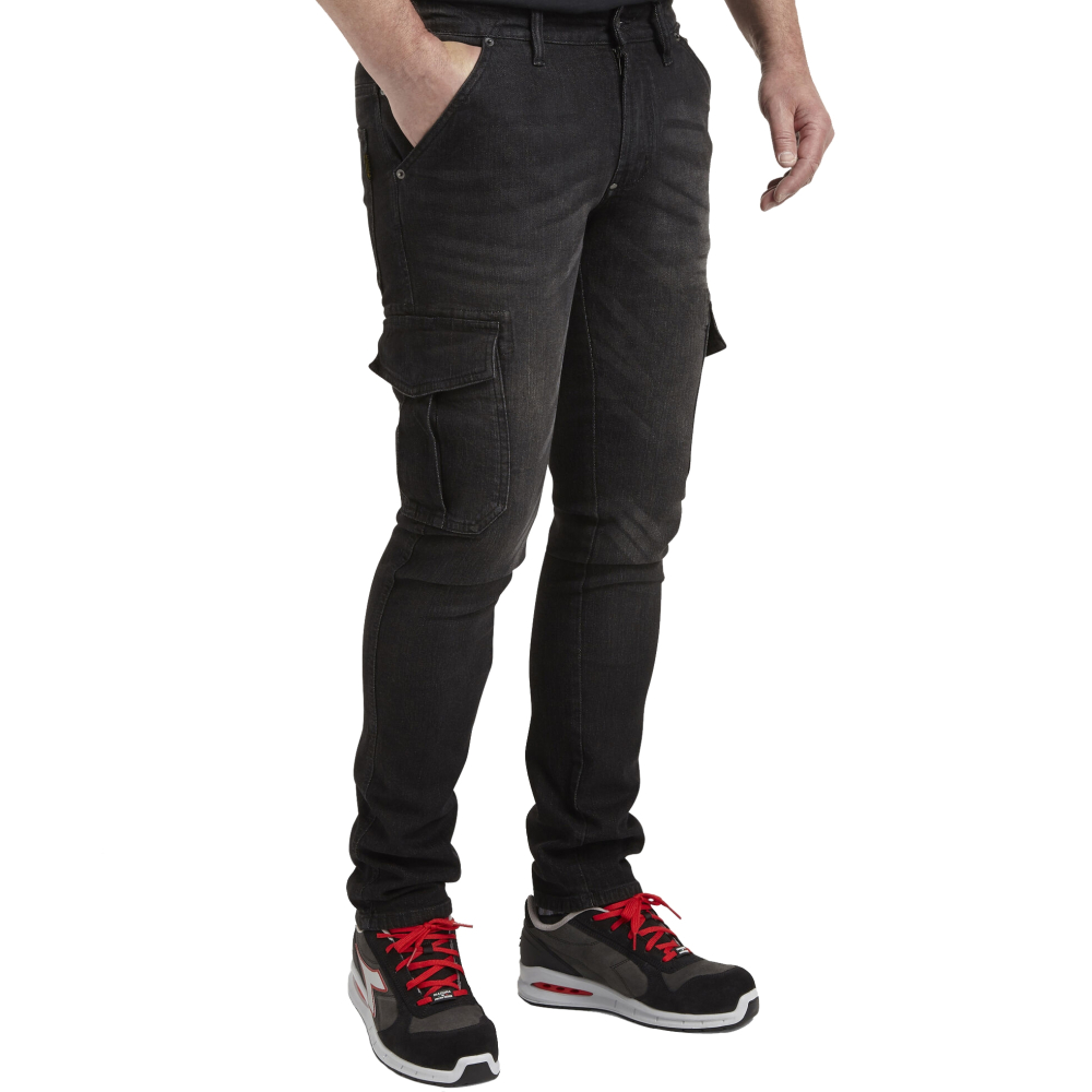 szczegóły Spodnie DIADORA Stone Cargo Jeans Stretch