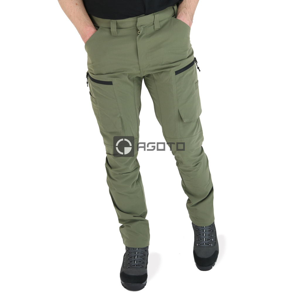 szczegóły SNICKERS ServiceWork zielone męskie elastyczne wygodne spodnie nie tylko do prac