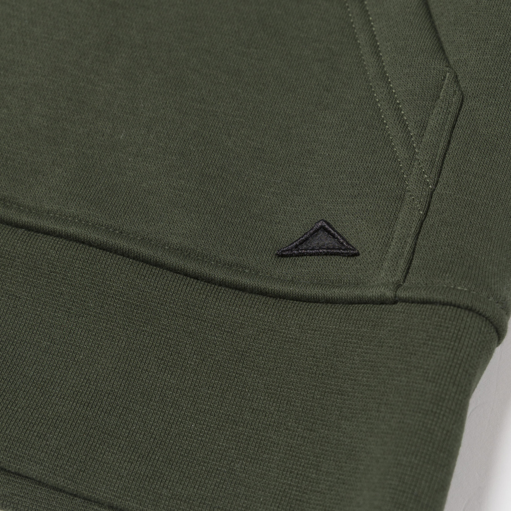 szczegóły CATERPILLAR TM Hooded oliwkowa męska bluza z kapturem z logo CAT