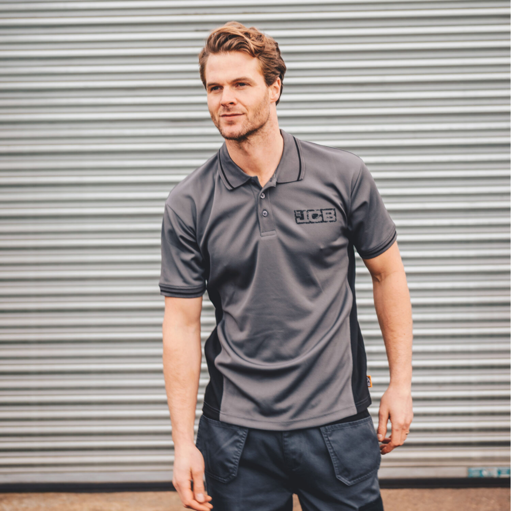 szczegóły T-shirt roboczy JCB Trade POLO