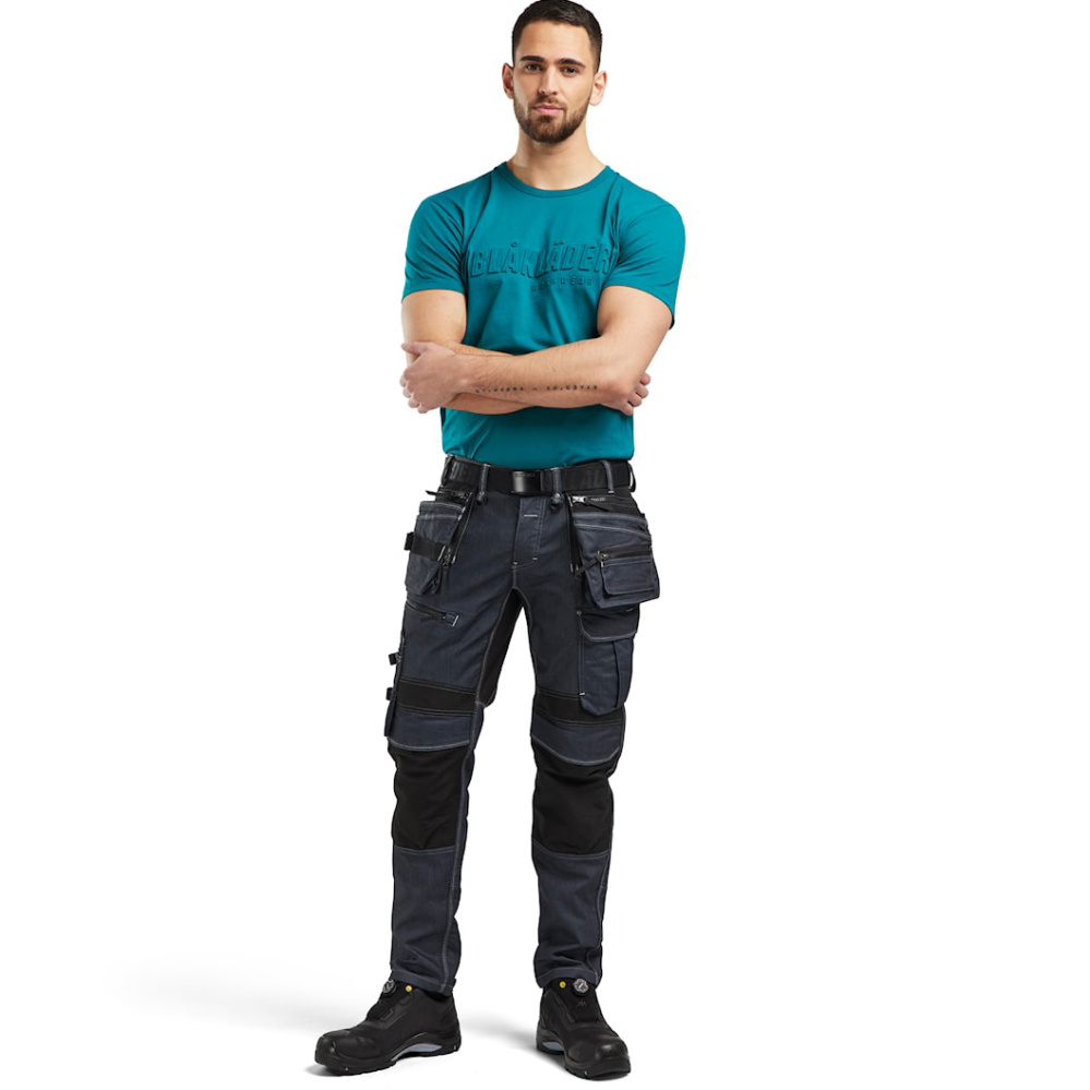 szczegóły T-shirt męski BLAKLADER 3D Logo 100% cotton