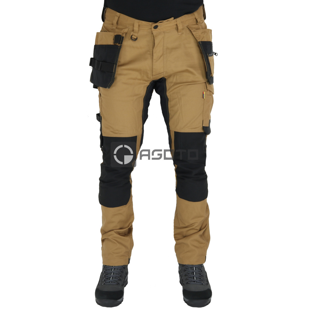 szczegóły BLAKLADER Craftsman Stretch męskie spodnie robocze premium, wygodne, kolor nugat