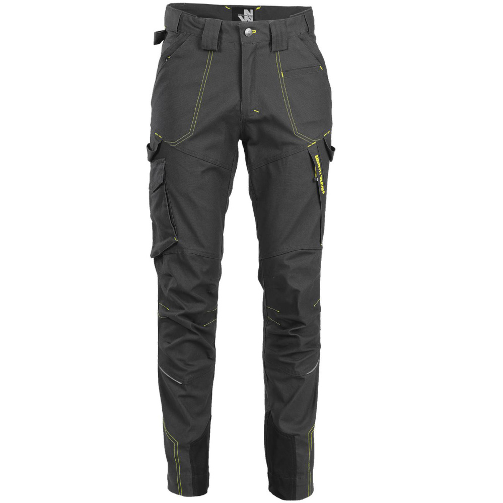 szczegóły Nine Worths Killy szare męskie spodnie robocze Canvas Stretch, wytrzymałe i elas