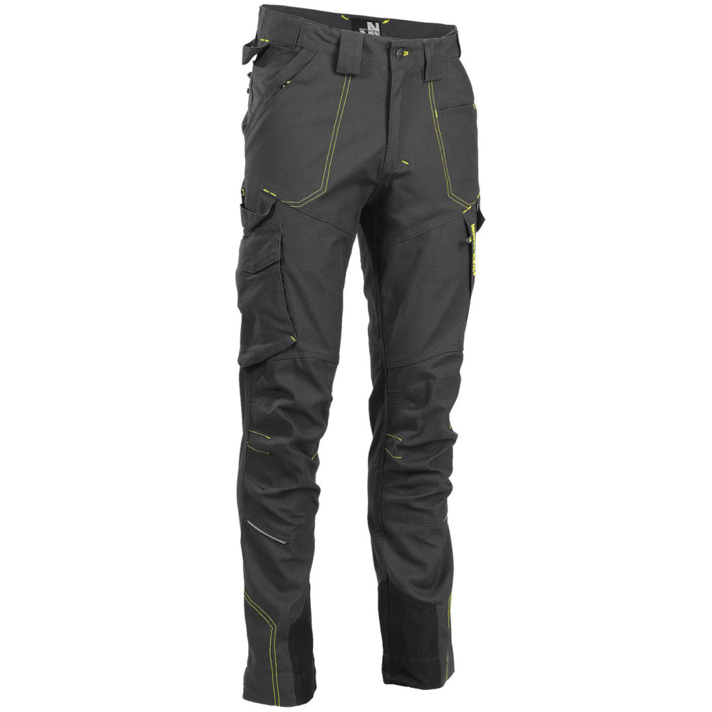 szczegóły Nine Worths Killy szare męskie spodnie robocze Canvas Stretch, wytrzymałe i elas