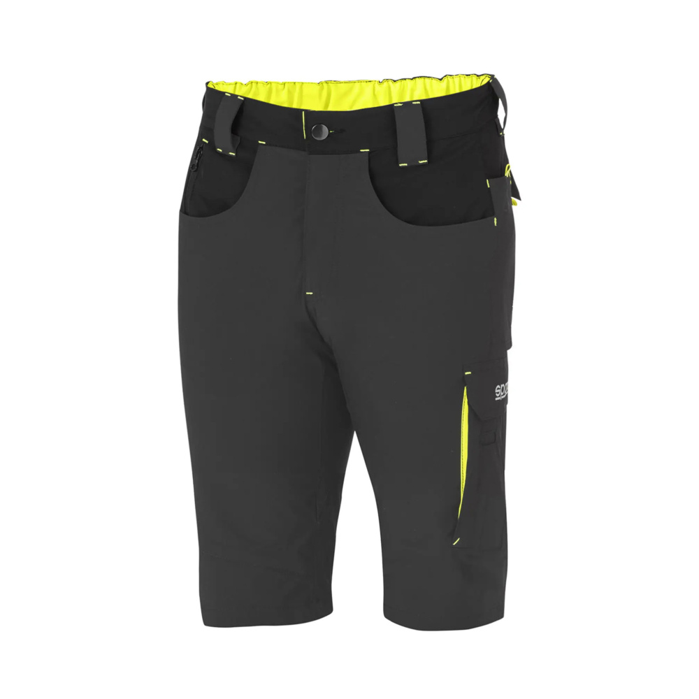 szczegóły SPARCO Laredo szare męskie krótkie spodenki robocze Stretch, elastyczne, wygodne