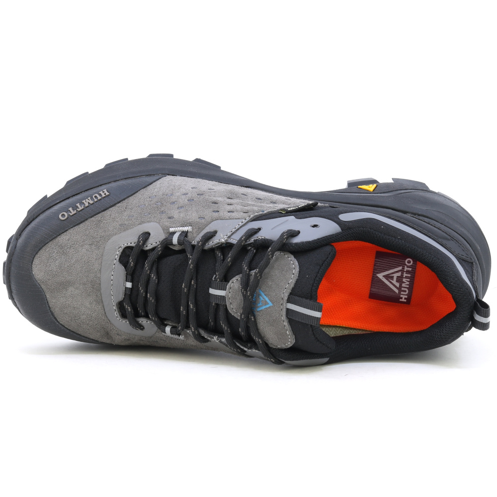 szczegóły Humtto Outdoor Devon szare męskie skórzane wygodne buty outdoorowe