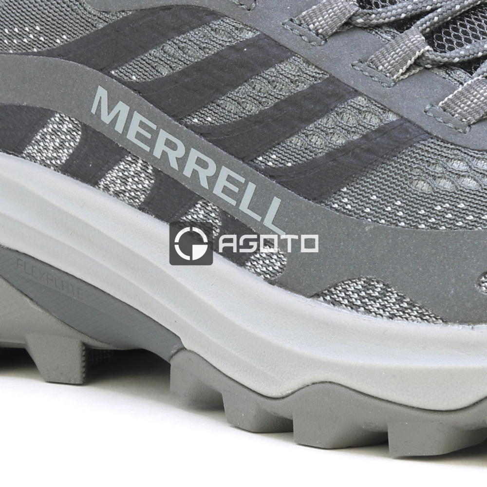 szczegóły MERRELL Moab Speed 2 szare męskie buty outdoorowe lekkie i przewiewne + Vibram®