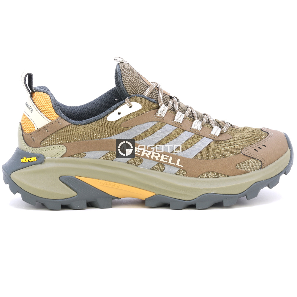 szczegóły MERRELL Moab Speed 2 brązowe męskie obuwie outdoor lekkie i przewiewne + Vibram®