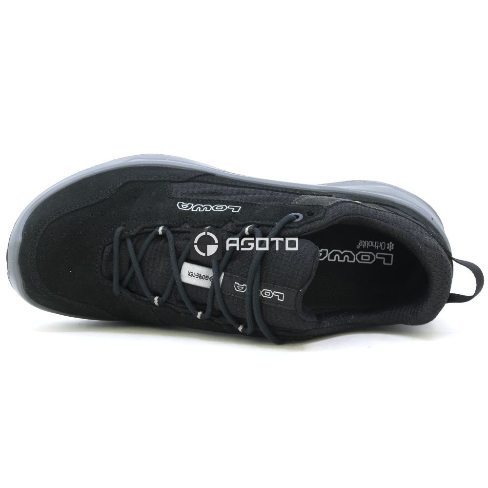 szczegóły LOWA Ventierra GTX czarne męskie skórzane buty outdoorowe, membrana Gore-Tex®