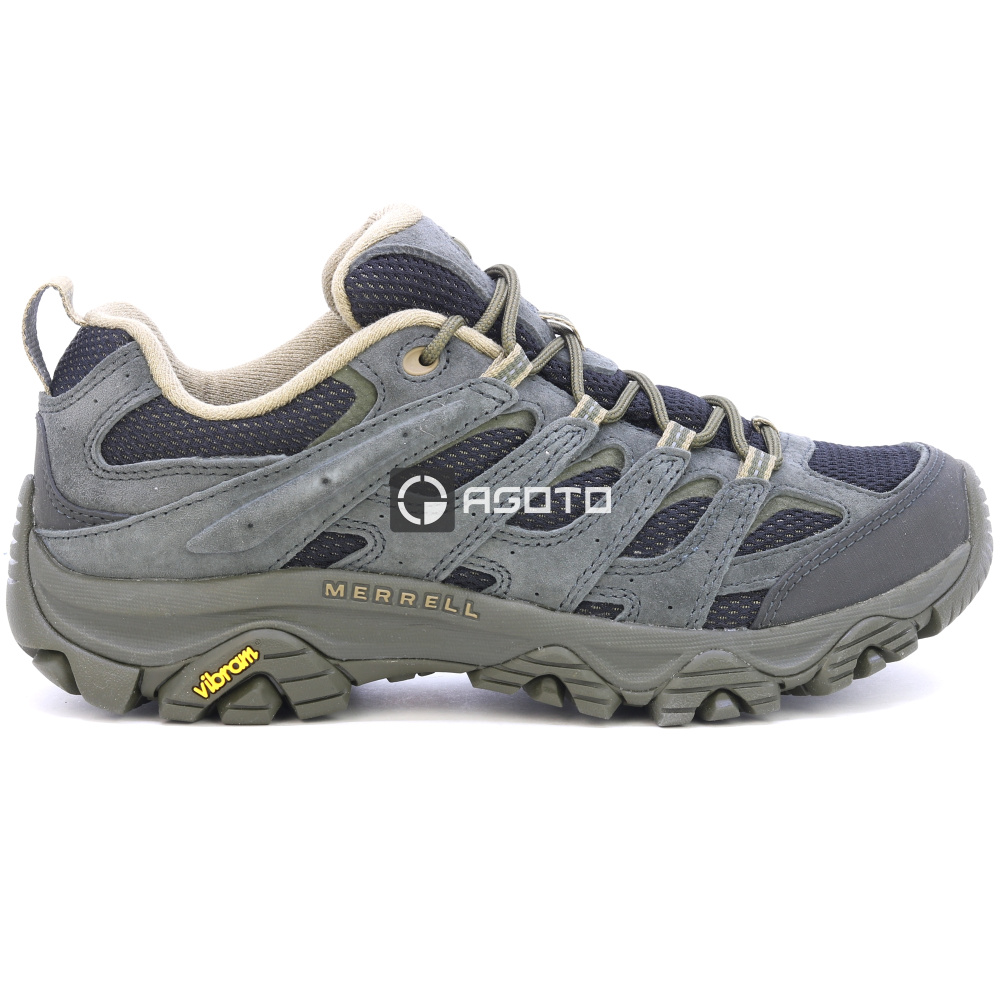 szczegóły MERRELL MOAB 3 M black czarne męskie skórzane buty outdoorowe nie tylko na trekk