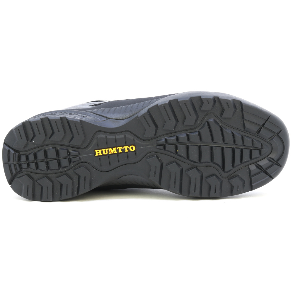 szczegóły HUMTTO Dexter szare męskie skórzane buty outdoorowe, komfort w wymagającym teren