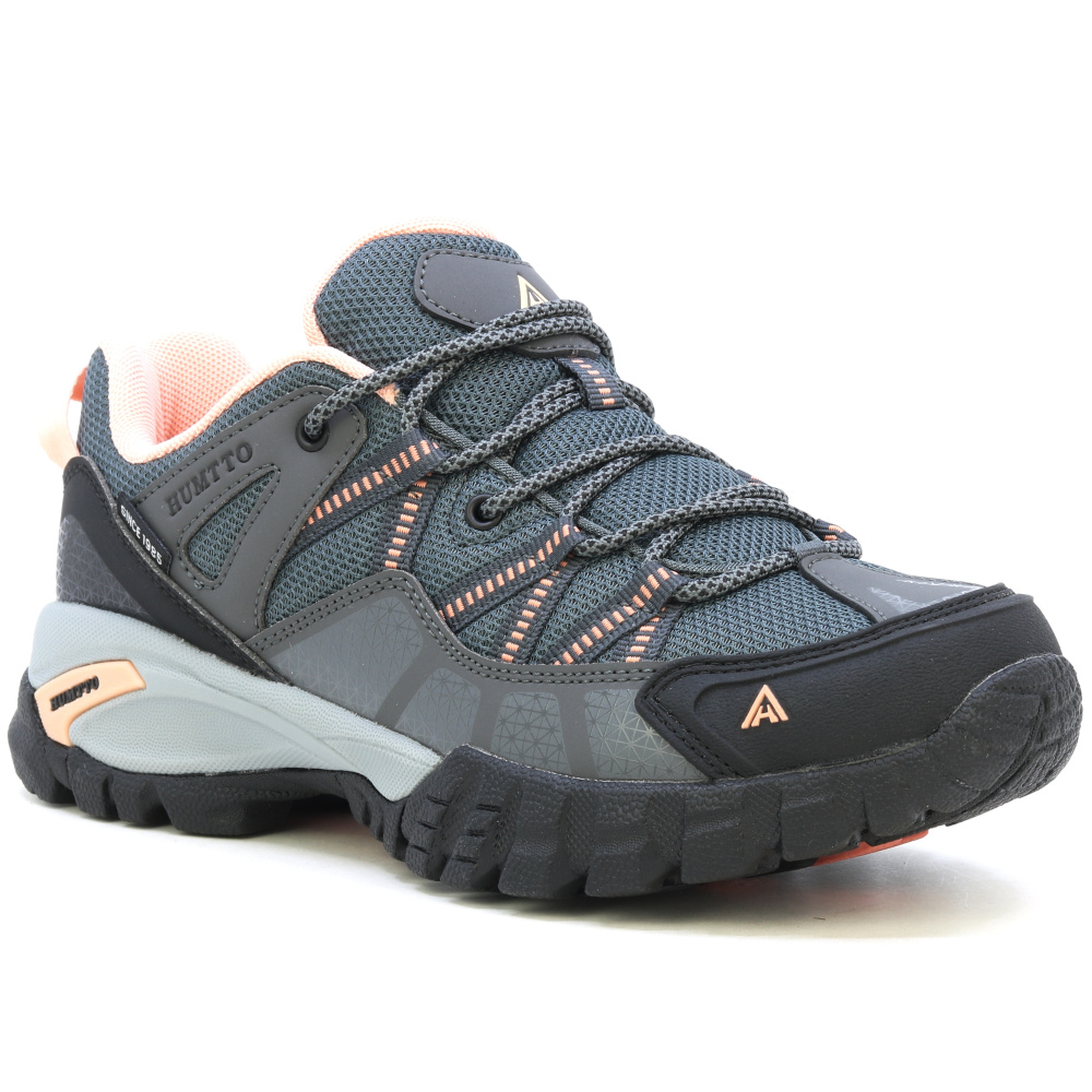 szczegóły HUMTTO Klara szare damskie buty outdoorowe mesh, lekkie i przewiewne