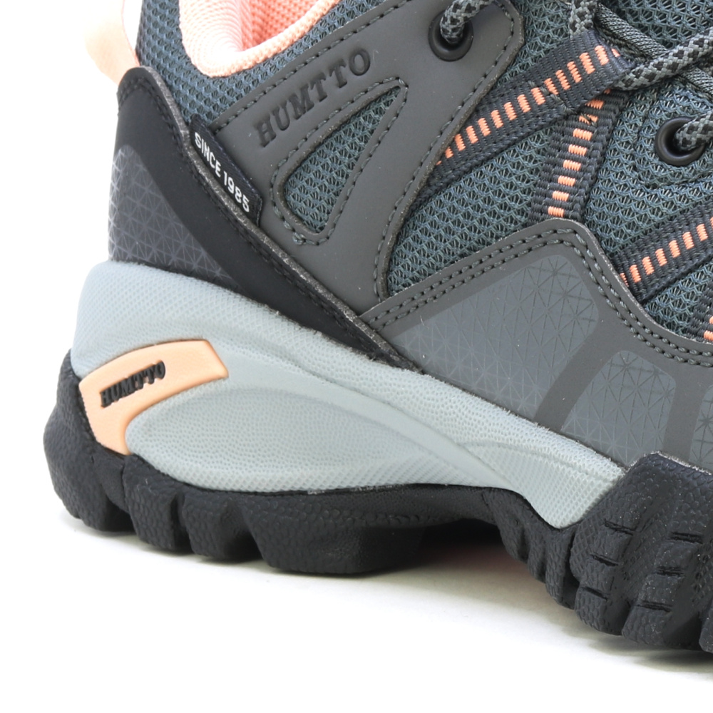 szczegóły HUMTTO Klara szare damskie buty outdoorowe mesh, lekkie i przewiewne