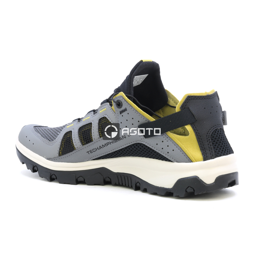 szczegóły SALOMON Techamphibian 5 szare męskie letnie buty outdoorowe, lekkie i wygodne
