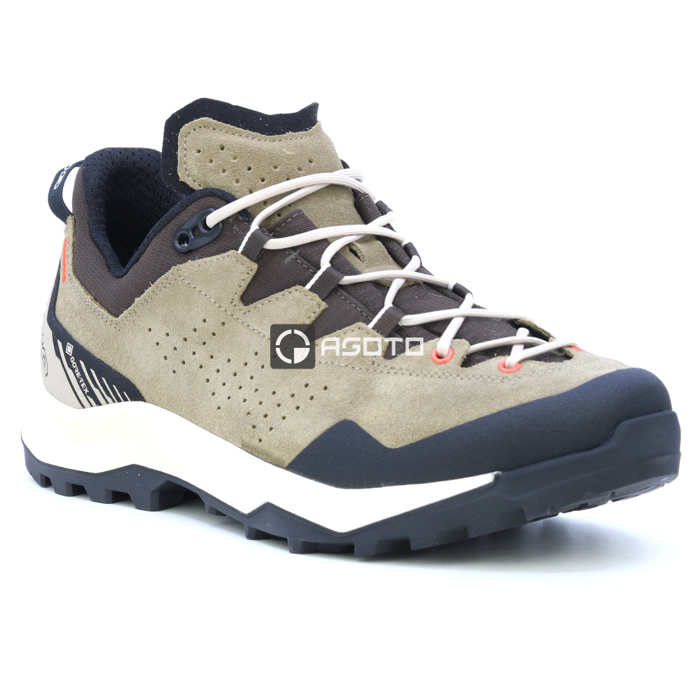 szczegóły LOWA Explorer GTX beżowe męskie skórzane buty outdoorowe z membraną GORE-TEX