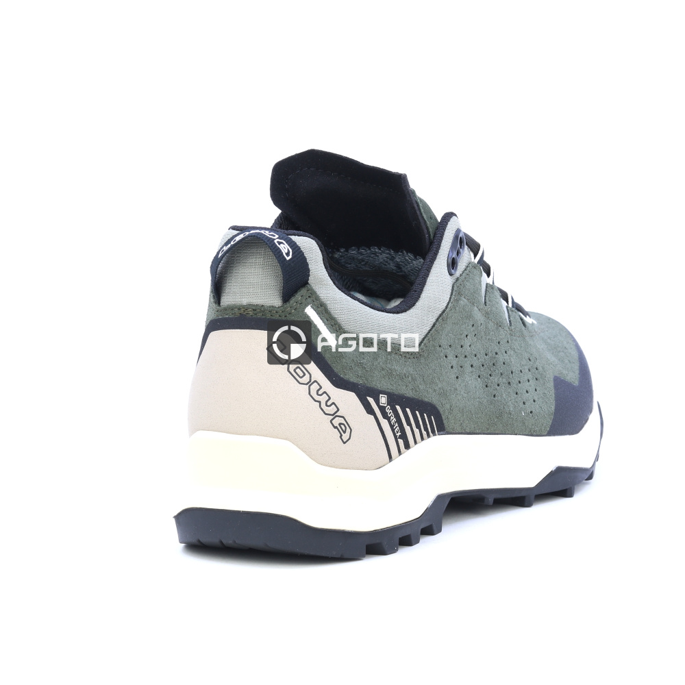 szczegóły LOWA Explorer GTX zielone męskie skórzane buty outdoorowe z membraną GORE-TEX