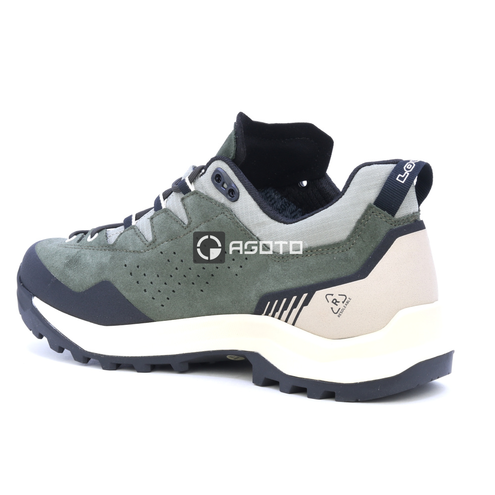 szczegóły LOWA Explorer GTX zielone męskie skórzane buty outdoorowe z membraną GORE-TEX