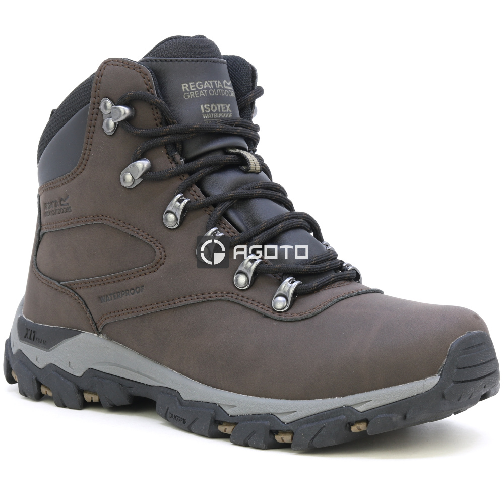 szczegóły REGATTA Holcombe Classic brązowe męskie buty outdoorowe za kostkę z membraną Iso