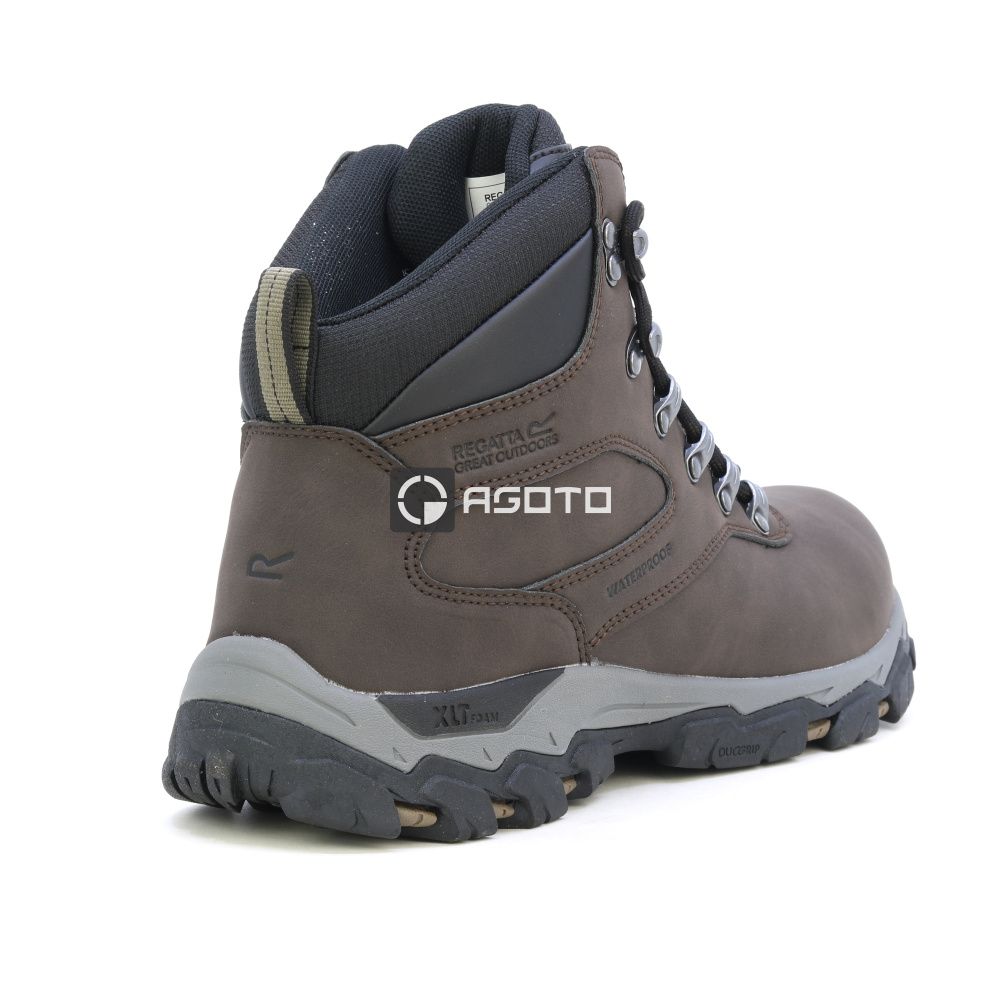 szczegóły REGATTA Holcombe Classic brązowe męskie buty outdoorowe za kostkę z membraną Iso