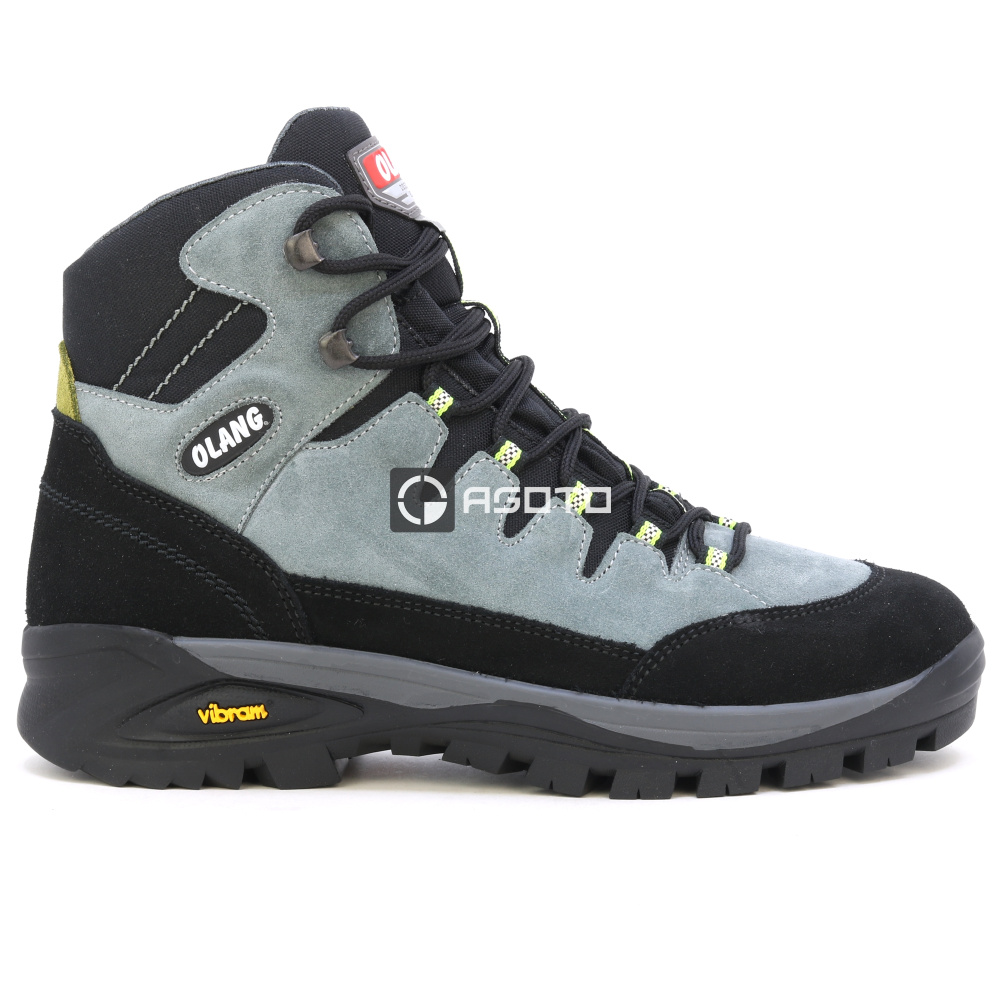 szczegóły OLANG Badia 906 szare męskie wygodne skórzane buty outdoorowe z membraną